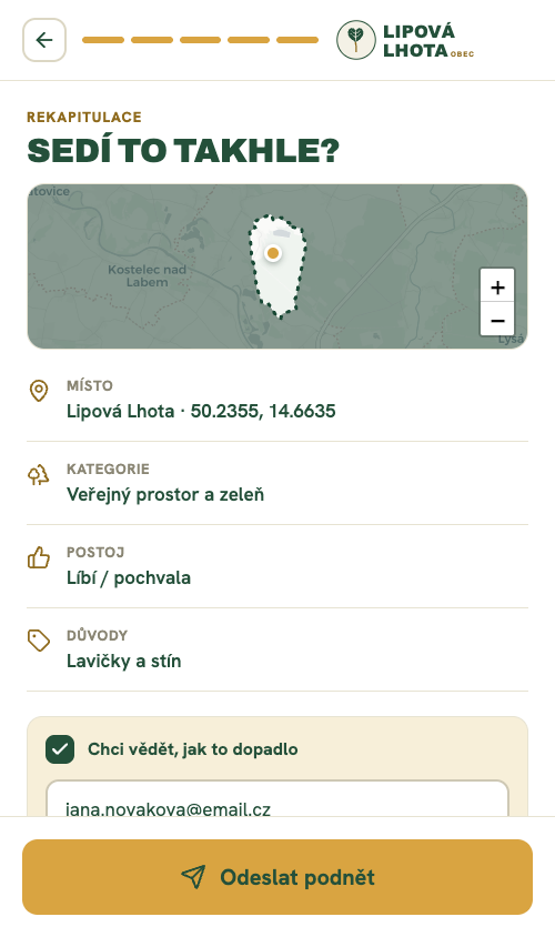 Rekapitulace podnětu